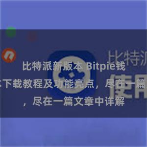 比特派新版本 Bitpie钱包最新版本下载教程及功能亮点，尽在一篇文章中详解