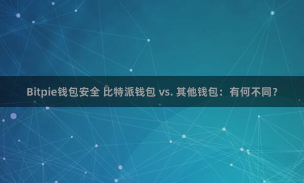 Bitpie钱包安全 比特派钱包 vs. 其他钱包：有何不同？