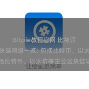 Bitpie教程官网 比特派钱包支持的区块链网络一览: 包括比特币、以太坊等主要区块链项目