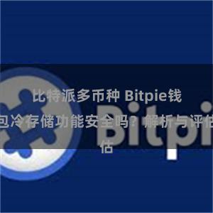 比特派多币种 Bitpie钱包冷存储功能安全吗？解析与评估