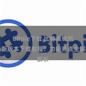 Bitpie下载 比特派钱包最新版本下载教程：功能亮点全解析