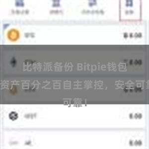 比特派备份 Bitpie钱包：资产百分之百自主掌控，安全可靠！