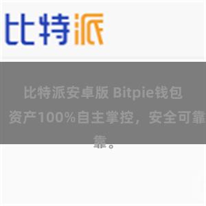 比特派安卓版 Bitpie钱包：资产100%自主掌控，安全可靠。