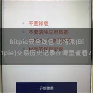 Bitpie安全钱包 比特派(Bitpie)交易历史记录在哪里查看？