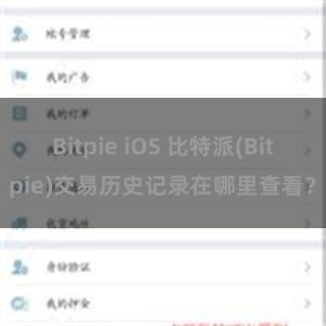 Bitpie iOS 比特派(Bitpie)交易历史记录在哪里查看？