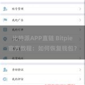 比特派APP直链 Bitpie官方教程：如何恢复钱包？