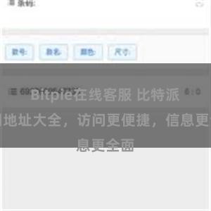 Bitpie在线客服 比特派官网地址大全，访问更便捷，信息更全面