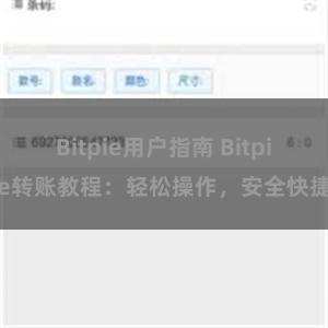 Bitpie用户指南 Bitpie转账教程：轻松操作，安全快捷