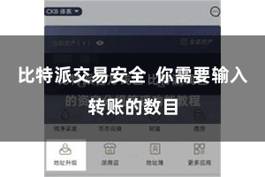 比特派交易安全  你需要输入转账的数目